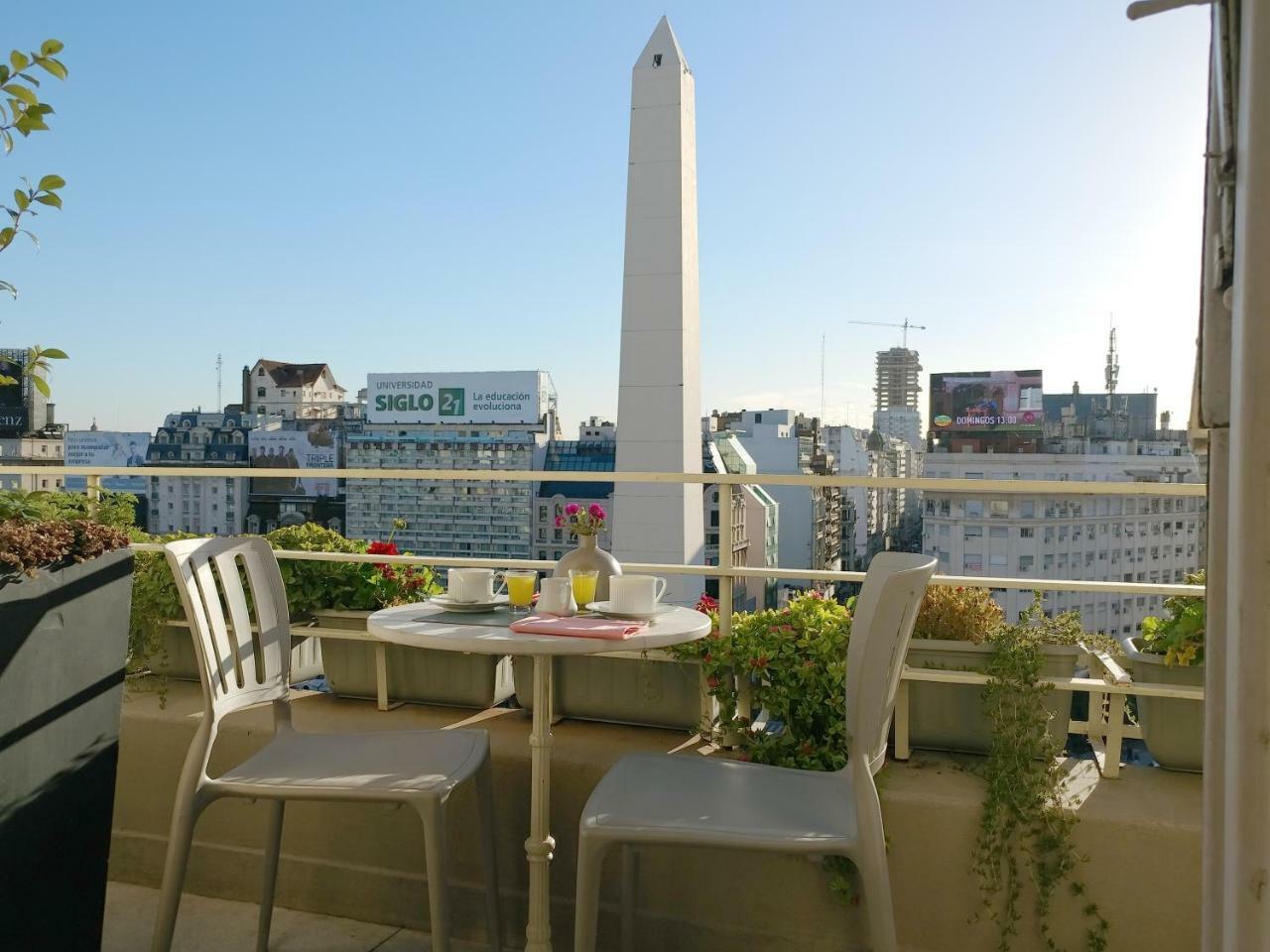 Апартаменты Penthouse Frente Al Obelisco Con Terraza Буэнос-Айрес Экстерьер фото